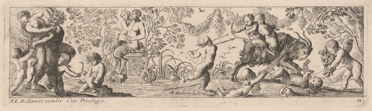 سهام الرماية Putti و Satyrs بواسطة بيير بريبيت