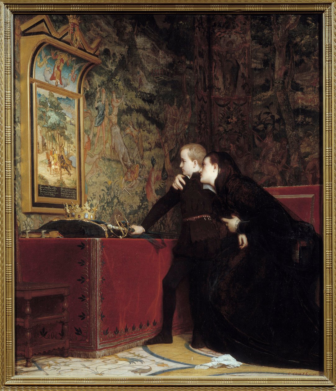 أقسم دوق Guise (1550-1588) على الانتقام لوالده القاتل. آن ديستي ، دوقة Guise (1531-1607) ، أرملة فرانسوا ، دوق Guise (1520-1563) جعلت ابنها هنري الأول من لورين يحلف ، دوق Guise المسمى Balafre بواسطة بيير تشارلز كومت