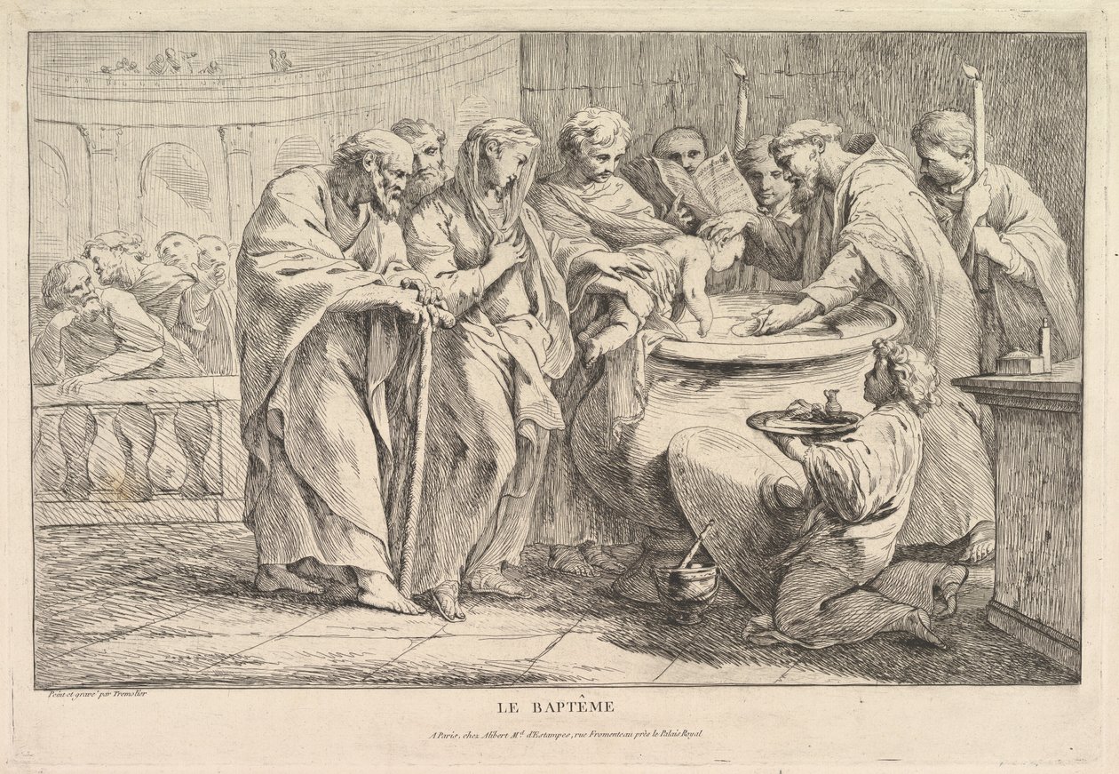المعمودية ، كاليفورنيا. 1734. بواسطة بيير تشارلز تريموليريس