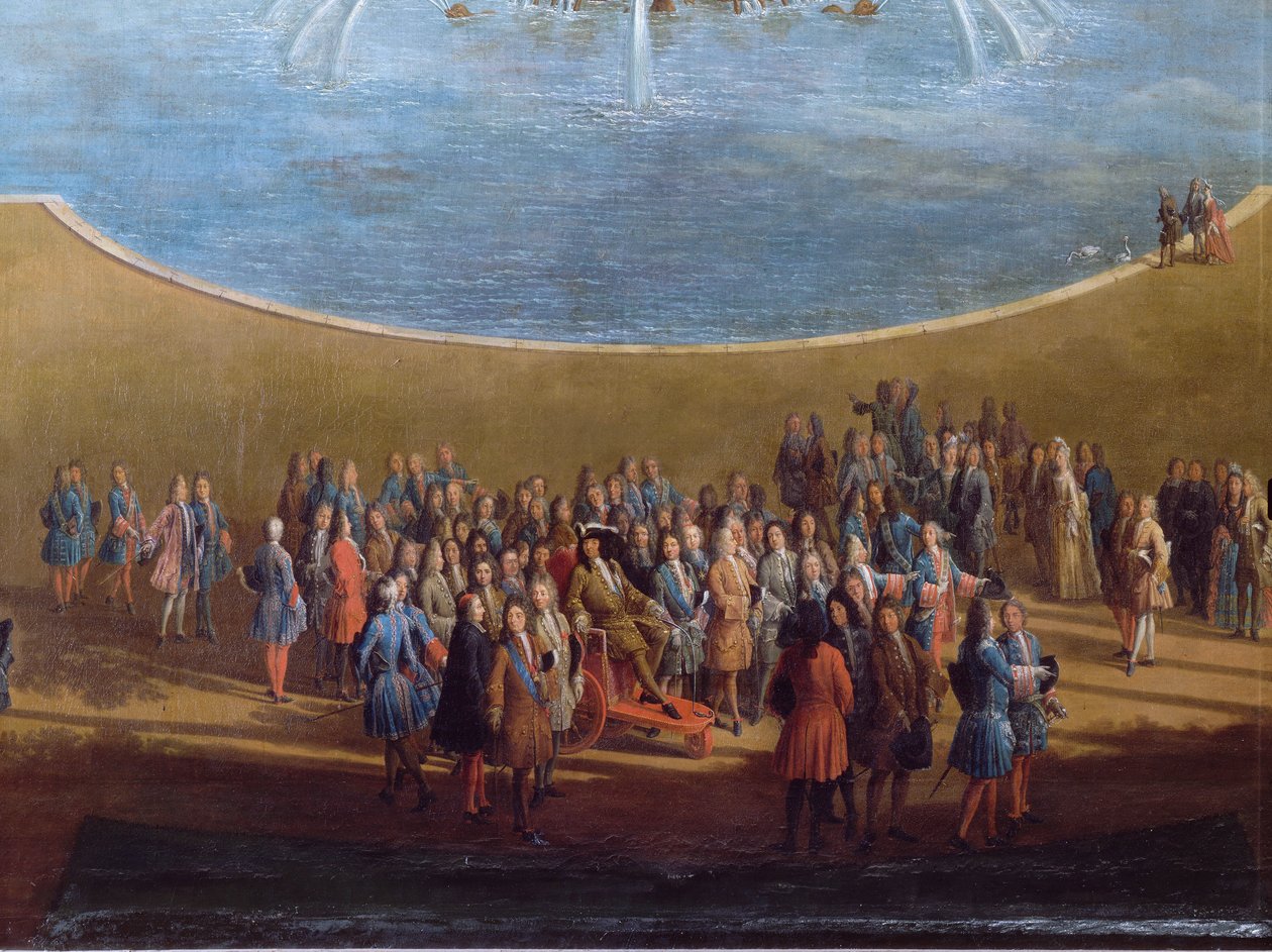 منظر لباسين أبولون وقناة فرساي الكبرى. التفاصيل: لويس الرابع عشر ، 1713. بواسطة بيير دينيس الثاني مارتن