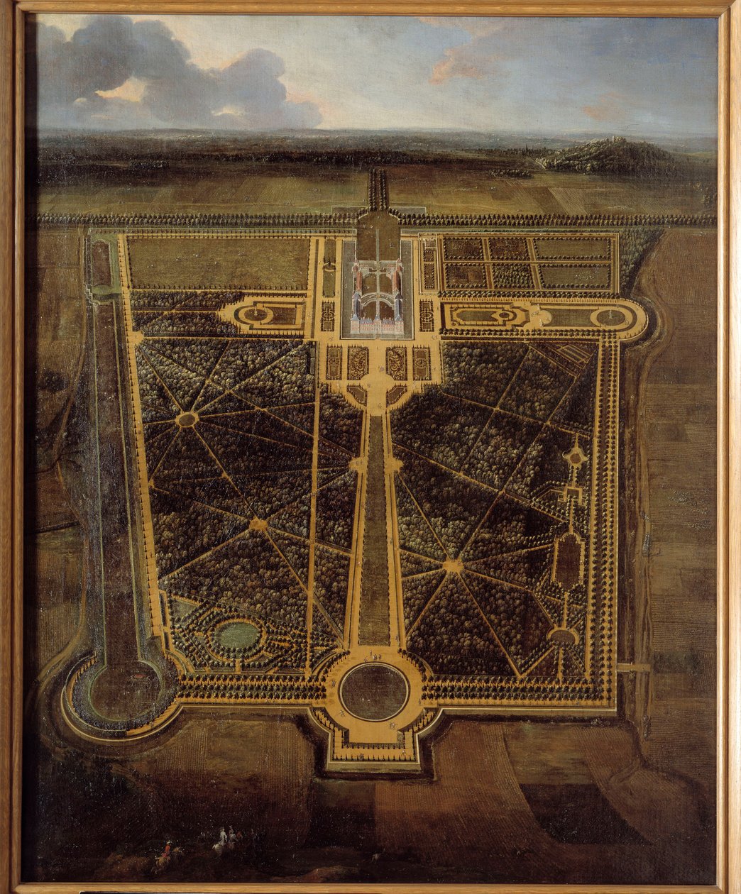 منظر منظور لقلعة ومنتزه على الطراز الفرنسي لوحة بقلم بيير دينيس مارتن (1663-1742) 1711 روان ، متحف الفنون الجميلة بواسطة بيير دينيس مارتن