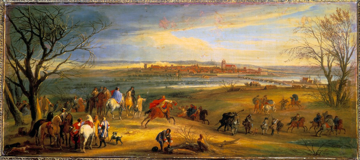 The War of Devolution (1667-1668): "" Capture of Dole in Franche-Comte للملك لويس الرابع عشر ، 16 فبراير بواسطة بيير دينيس مارتن