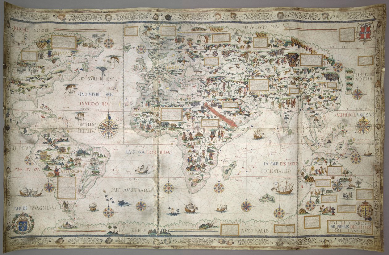 إضافة خريطة العالم MS 24065 (Planisphere) بواسطة بيير ديسكالييه