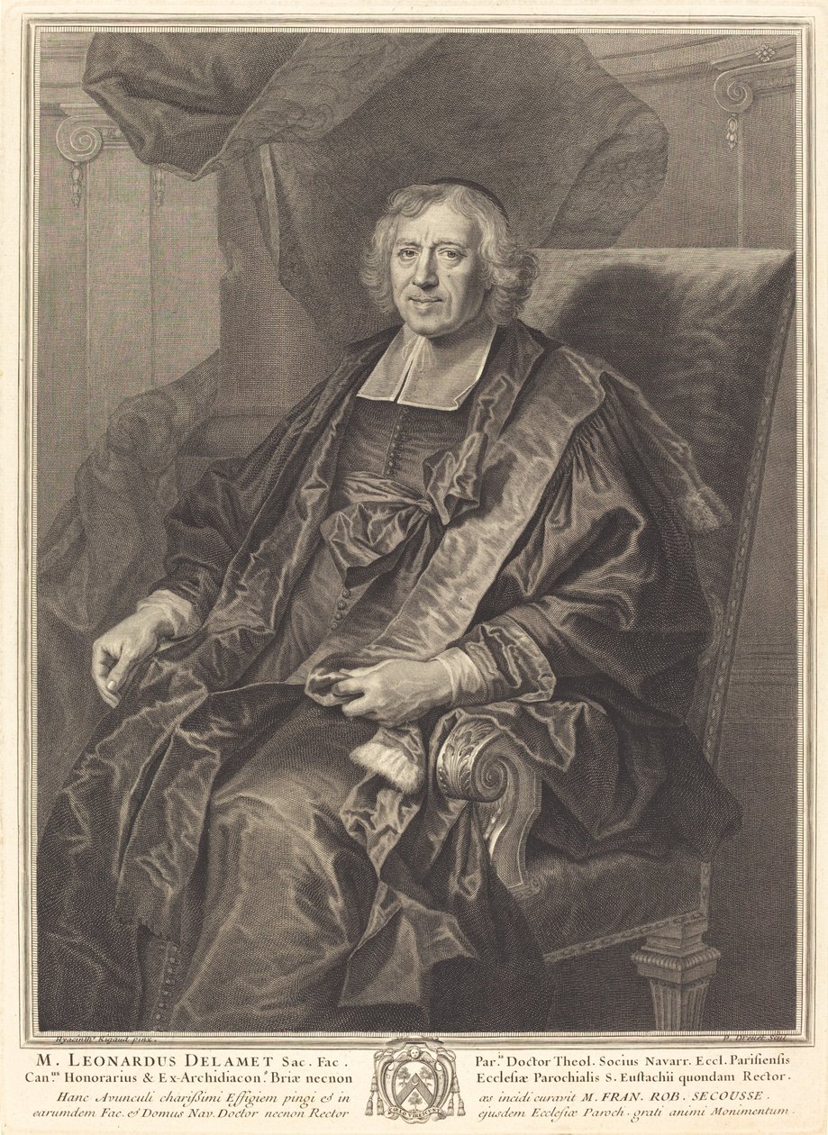ليونارد دي لاميت بواسطة بيير دريفيت بعد Hyacinthe Rigaud