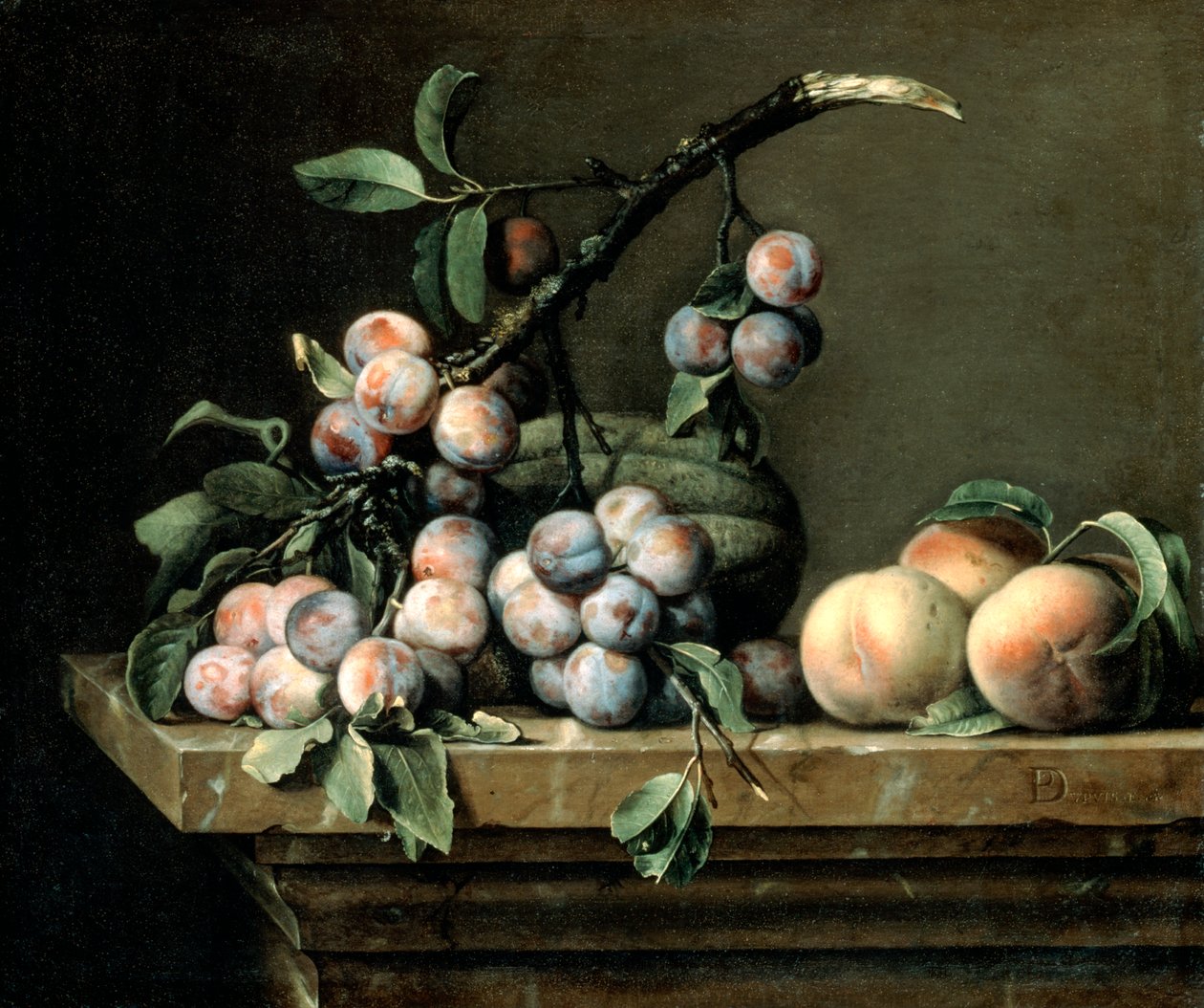 الخوخ والبطيخ والخوخ ، c1630-1680 بواسطة بيير دوبوي