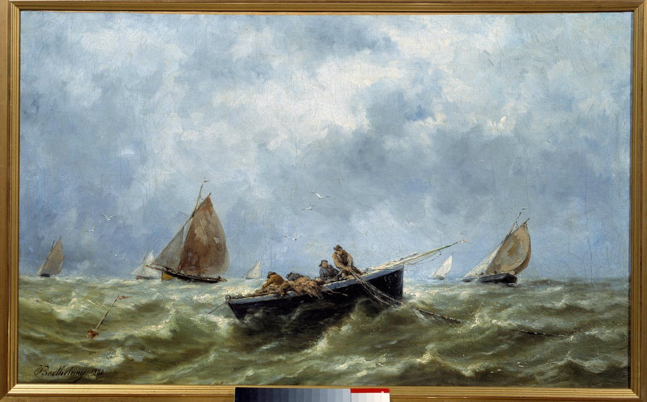 لوحة صيادي البحر بواسطة إميل برتليمي (1818-1890) 1880 متحف فيكامب في نيوفاوندلاند بواسطة بيير إميل برتليمي