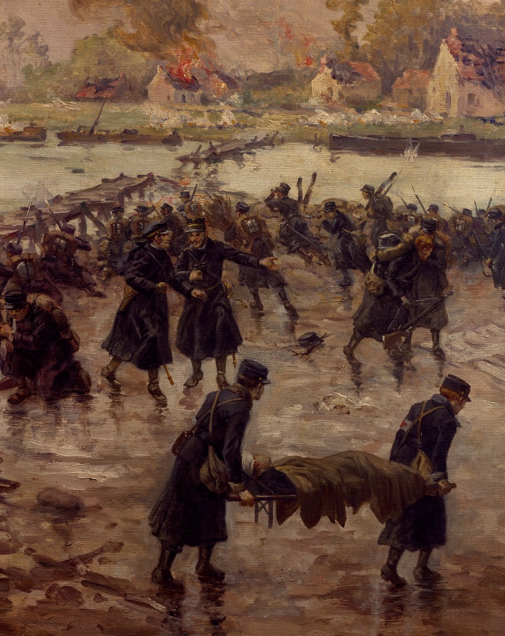 القتال على طول Yser ، أكتوبر 1914 ، بواسطة Naymark e Ballue ، التفاصيل بواسطة بيير إرنست ونيمارك غوستاف بالو