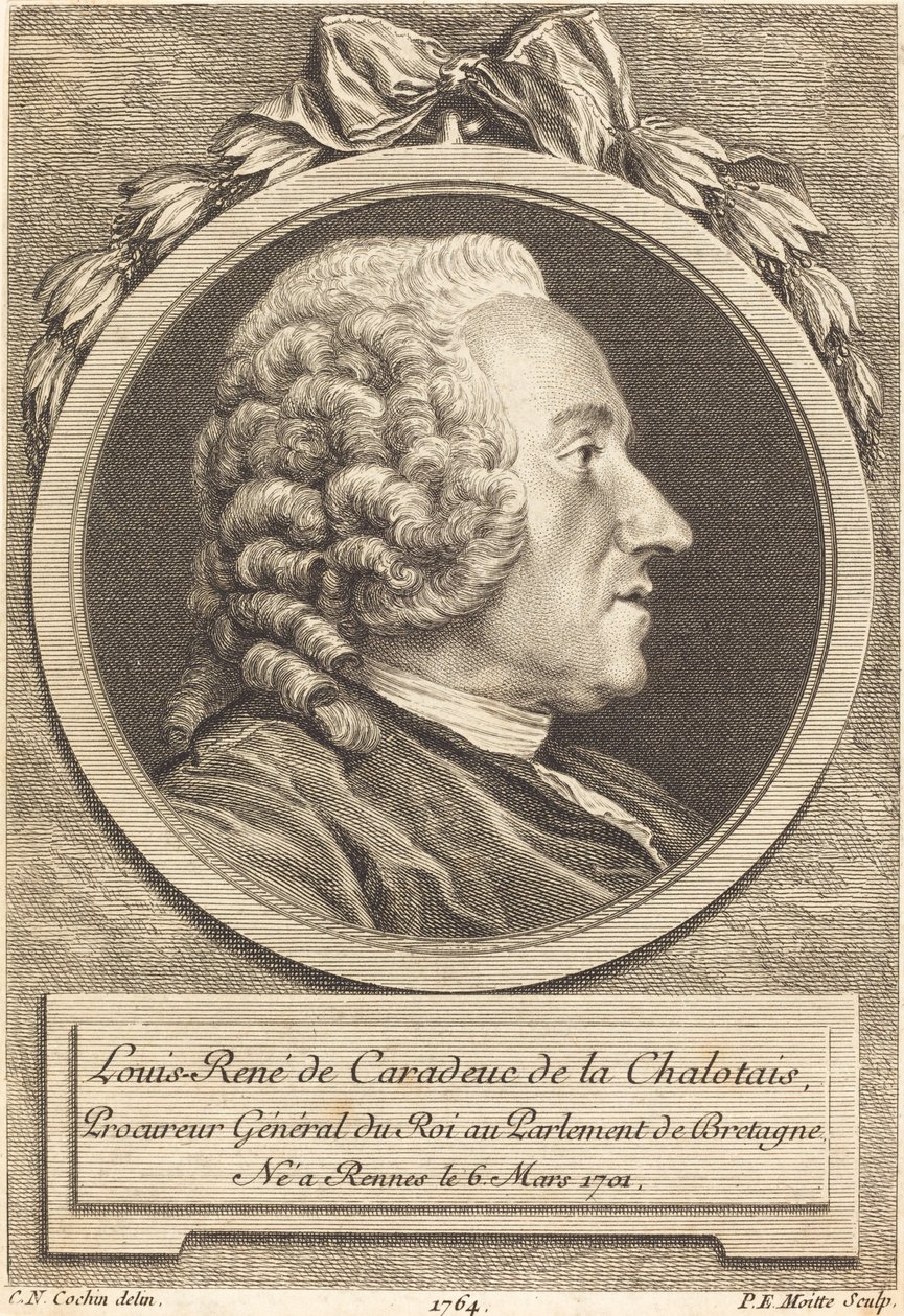 Louis-Rene de Caradeuc de la Chalotais بواسطة بيير إتيان مويت بعد تشارلز نيكولاس كوشين الثاني