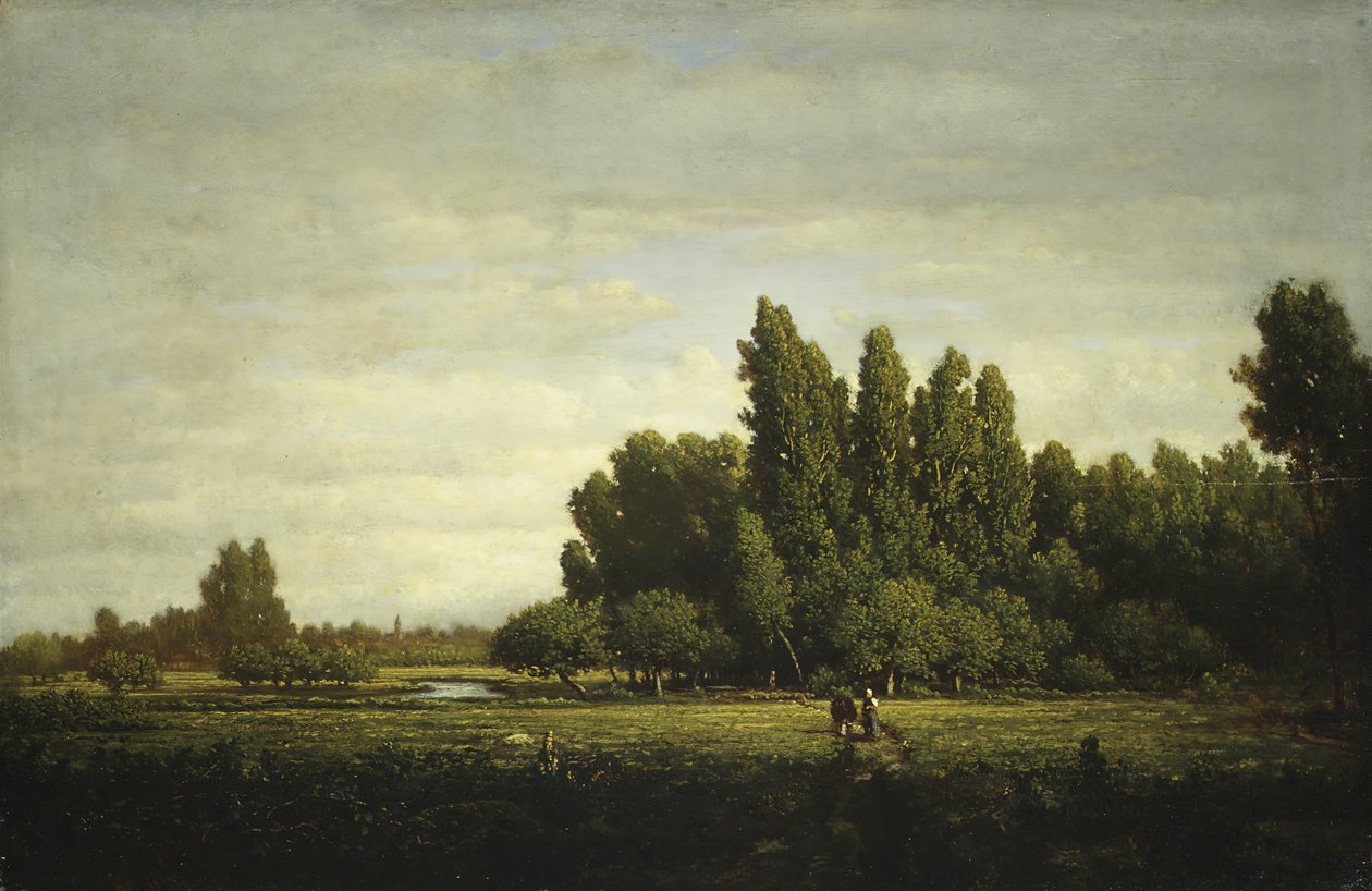 مرج تحده الأشجار ، كاليفورنيا. 1845. بواسطة بيير إتيان ثيودور روسو