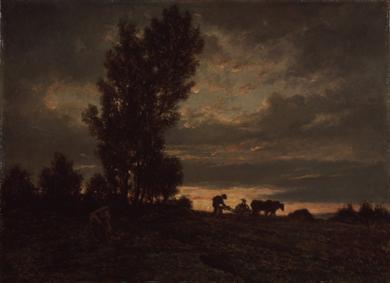 المناظر الطبيعية مع Plowman ، 1860s بواسطة بيير إتيان ثيودور روسو