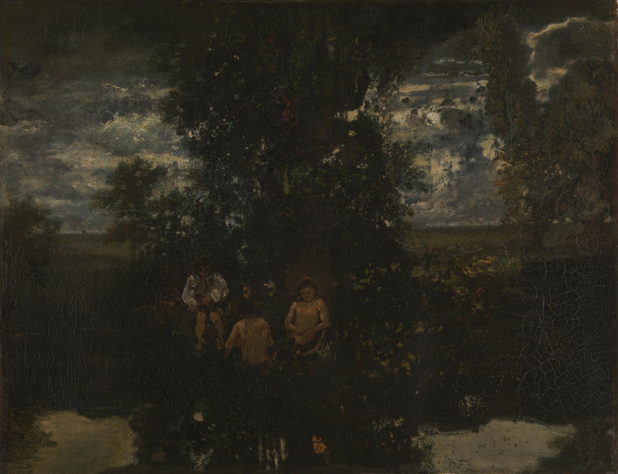 ضوء القمر. The Bathers ، 1860s بواسطة بيير إتيان ثيودور روسو