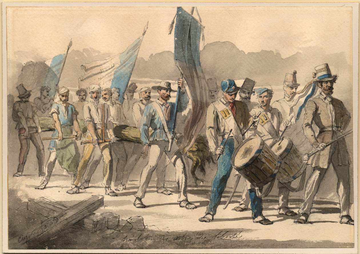 غرس شجرة الحرية في فرنسا عام 1848 ، 1848 بواسطة بيير يوجين لاكوست