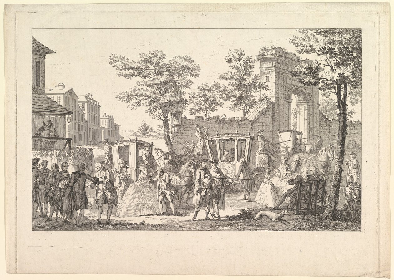 تابلوه دي بورتريتس a la Mode Plate of Fashion Portraits ، 1760-1761. بواسطة بيير فرانسوا كورتوا