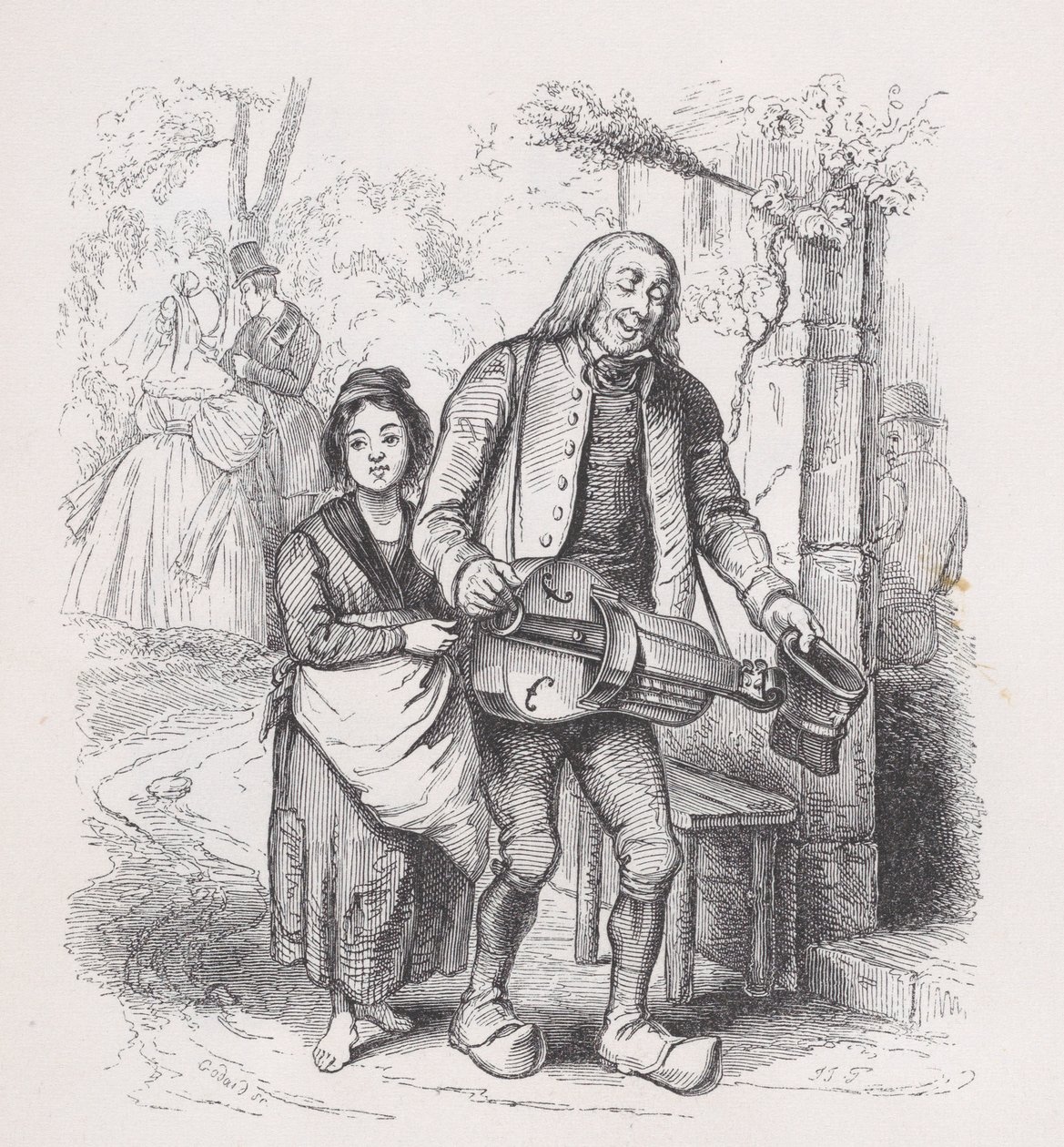 الرجل الأعمى من Bagnolet من الأعمال الكاملة ل Béranger ، 1836. بواسطة بيير فرانسوا جودار