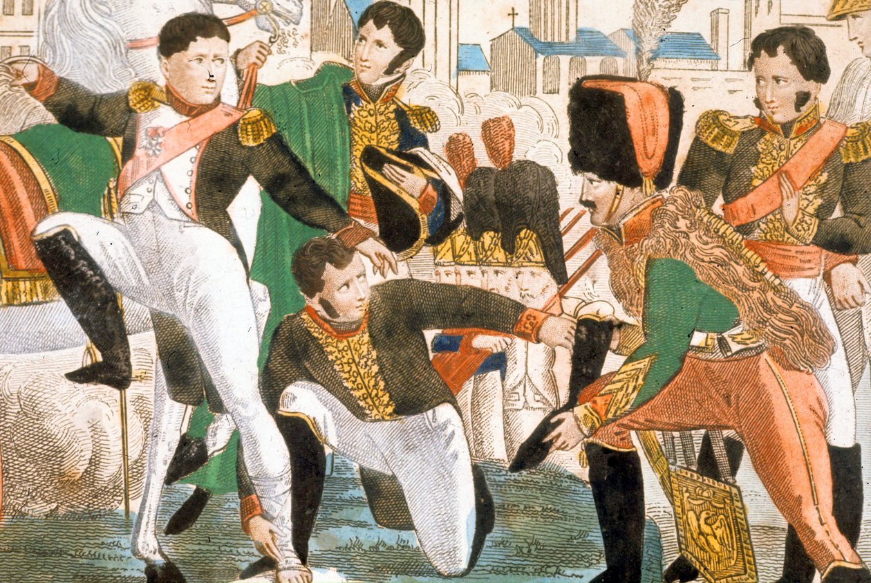 جرح نابليون الأول في راتيسبون (1809) بواسطة بيير غاثروت