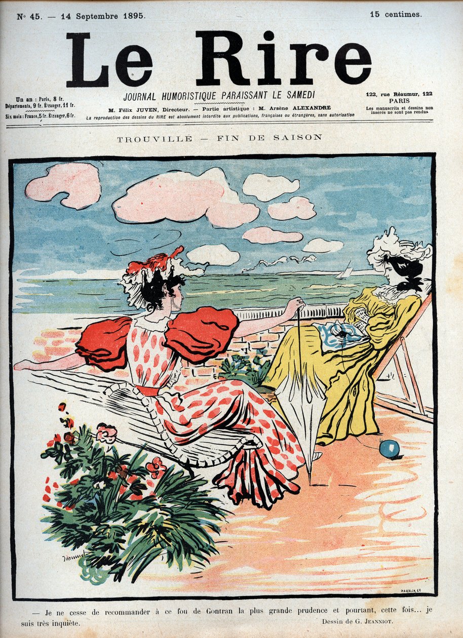 نهاية موسم تروفيل - رسم بيير جورج جينيوت (1848-1934) لـ "Le Lire" في 14 سبتمبر بواسطة بيير جورج جينيوت