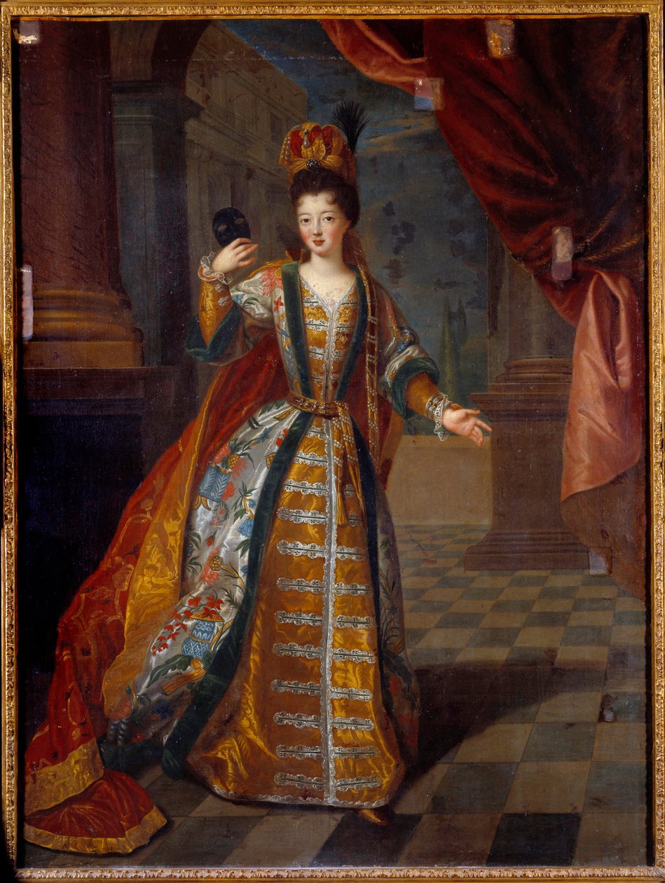 صورة ظاهرية لـ Mademoiselle de Nantes (Louise Francoise de Bourbon 1673-1743) ، ابنة لويس الرابع عشر وفرانسواز أثينيس (Francoise-Athenais) بواسطة Rochechouart Mortemart ، Marquise of Montespan (أو Madame de Montespan) (1640-1707) ، في أزياء الحفلة الراقصة بواسطة بيير جوبيرت
