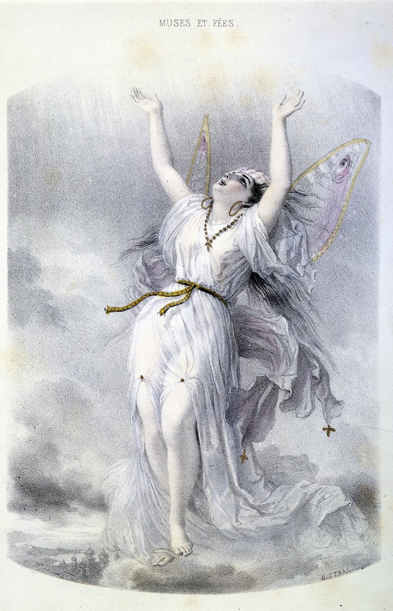 الجنية: La Peri - في "Mythological Women" ، بقلم ميري وفويليكس ، مريض. بقلم جي ستال ، أد. بواسطة Gouet بواسطة بيير جوستاف يوجين ستال