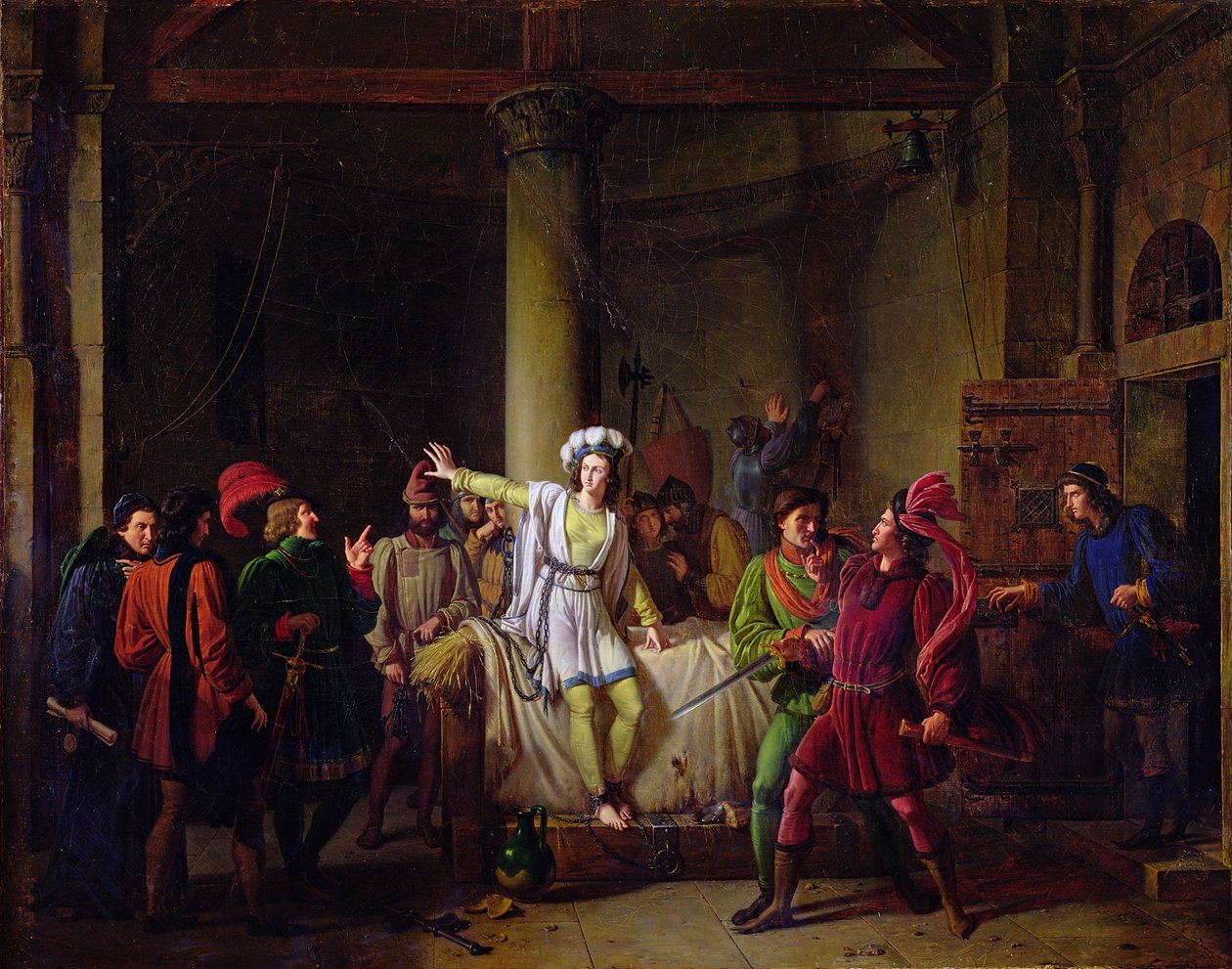 جان دارك (c.1412-31) في سجن روان ، 1819 بواسطة بيير هنري ريفيل
