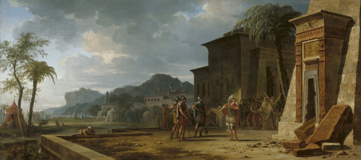 الإسكندر عند قبر كورش العظيم ، 1796 بواسطة بيير هنري دي فالنسيان