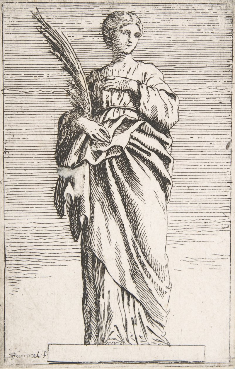 شخصية أنثى واقفة ، كاليفورنيا. 1739-40. ، كاليفورنيا. 1739-40. بواسطة بيير إجناس باروسيل