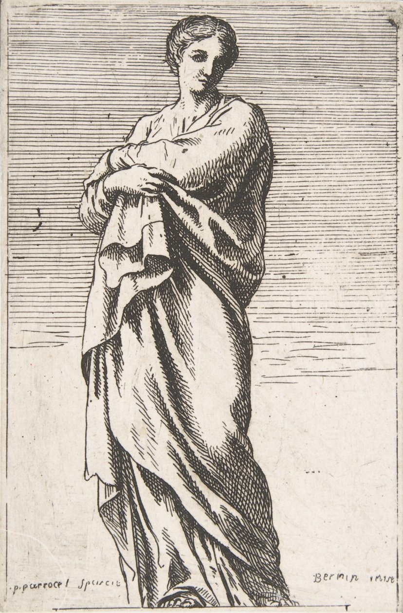 شخصية أنثى واقفة ، كاليفورنيا. 1739-40. ، كاليفورنيا. 1739-40. بواسطة بيير إجناس باروسيل