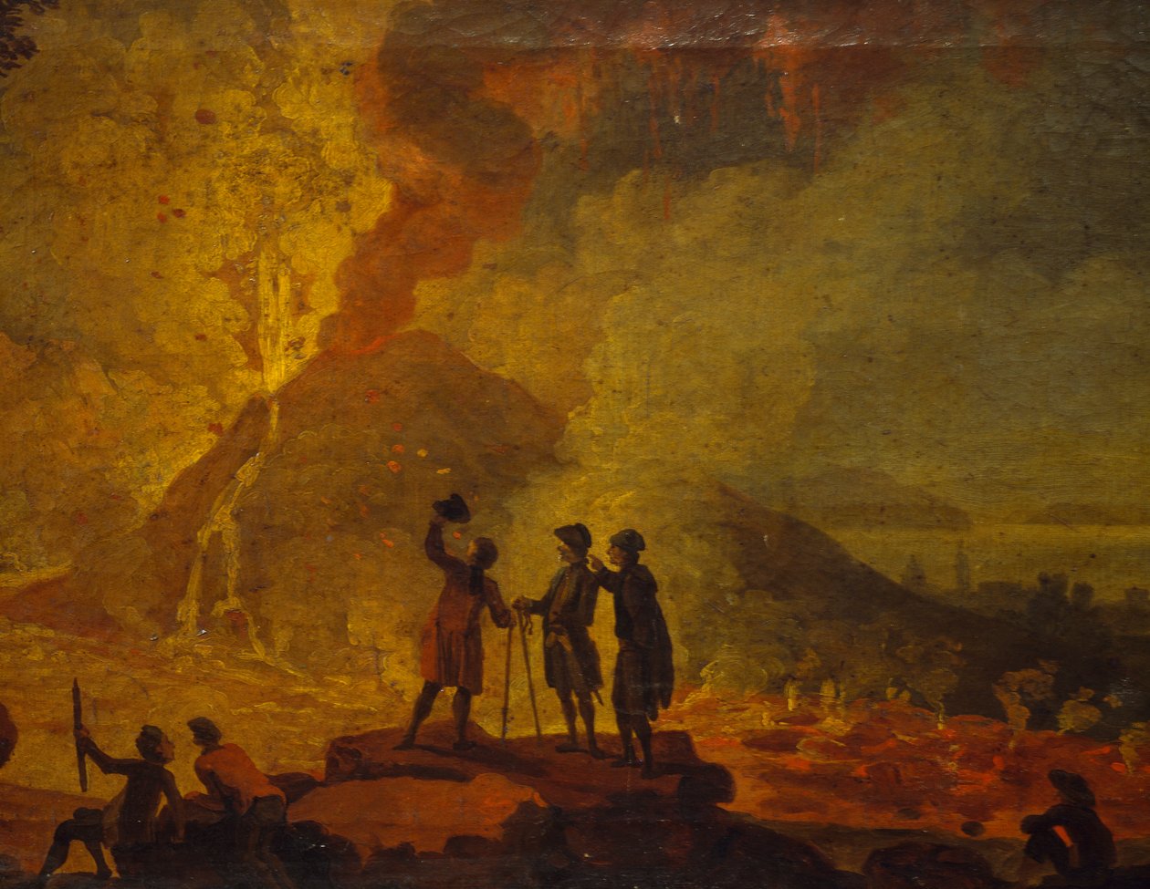 ثوران فيزوف ، بقلم بيير جاك فولير (1729-1792) ، زيت على قماش ، 52 × 79 سم. التفاصيل. بواسطة بيير جاك فولاير