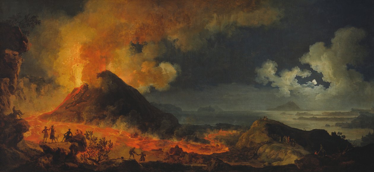 ثوران بركان فيزوف 1771. بواسطة بيير جاك فولاير