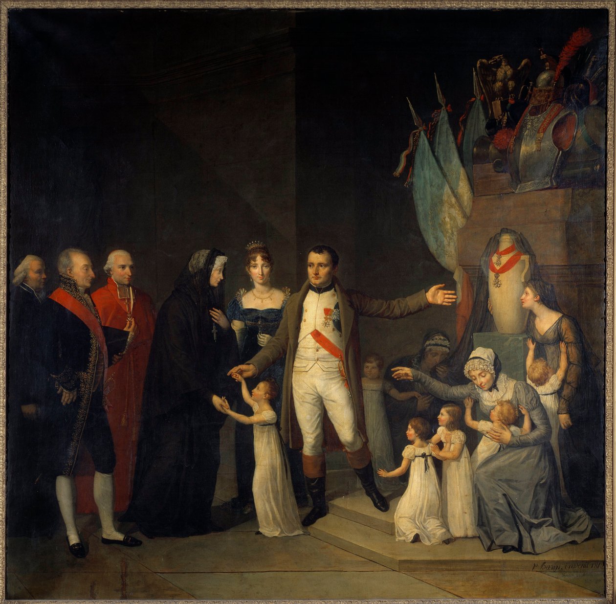 تأسيس مراكز تعليم جوقة الشرف مع نابليون الأول. لوحة لبيير جوزيف بازين (1797-1866) في القرن التاسع عشر ، باريس ، متحف جوقة الشرف بواسطة بيير جوزيف بازين