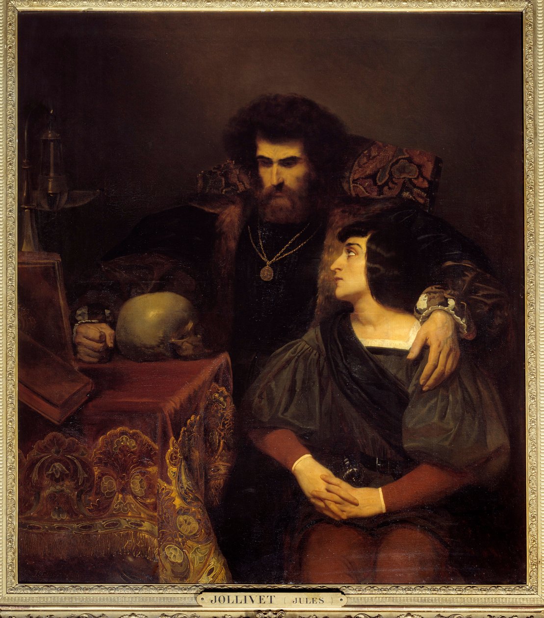 مشهد لارا من أغنية "لارا" للورد بايرون I. الرسم (فانيت) بواسطة بيير جول جوليفيت (1794-1871) القرن التاسع عشر صن. 1،3x1،1 م بواسطة بيير جول جوليفيت