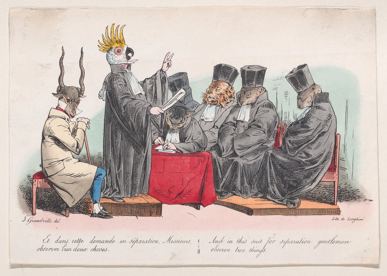 وفي هذه الدعوى للانفصال ، أيها السادة ، لاحظوا شيئين من Metamorphoses of the D ... ، 1829. بواسطة بيير لانجلومي
