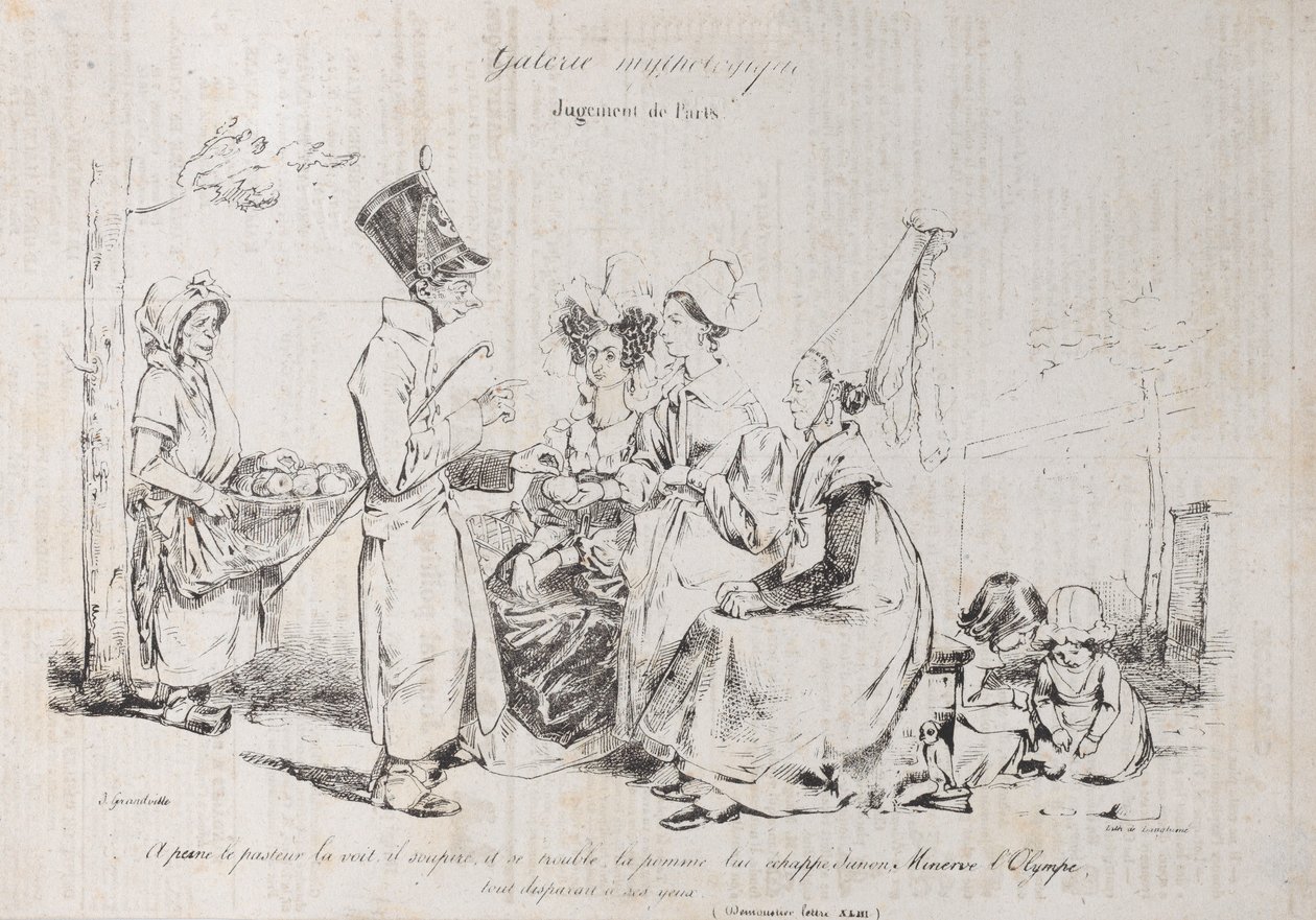 المعرض الأسطوري: حكم باريس ، كاليفورنيا. 1829-31. بواسطة بيير لانجلومي