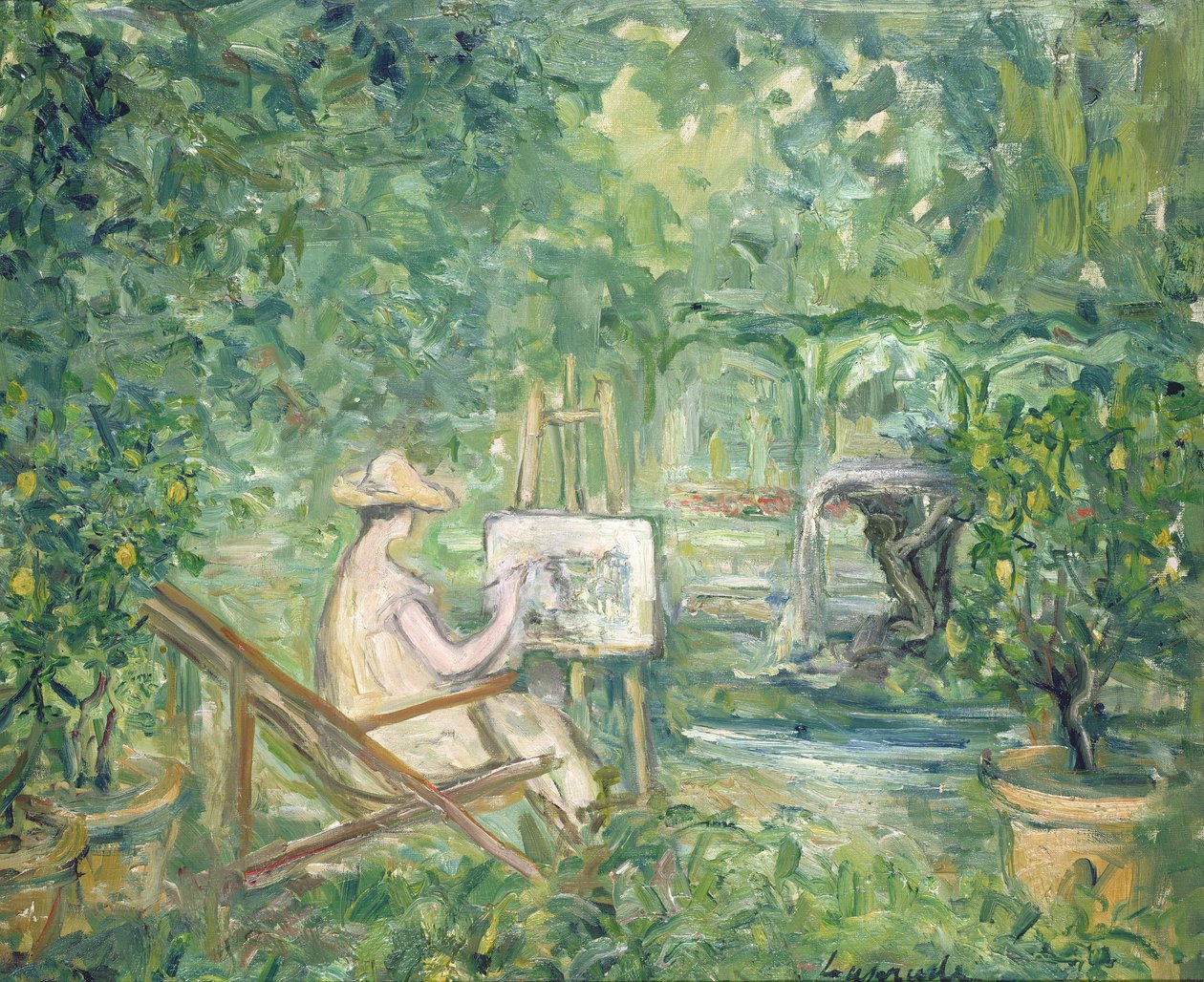 رسم امرأة في منظر طبيعي ، 1900-10 بواسطة بيير لابراد