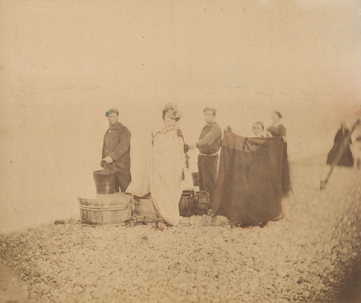 [La Comtesse مع Group on a Rocky Beach] ، ستينيات القرن التاسع عشر. بواسطة بيير لويس بيرسون