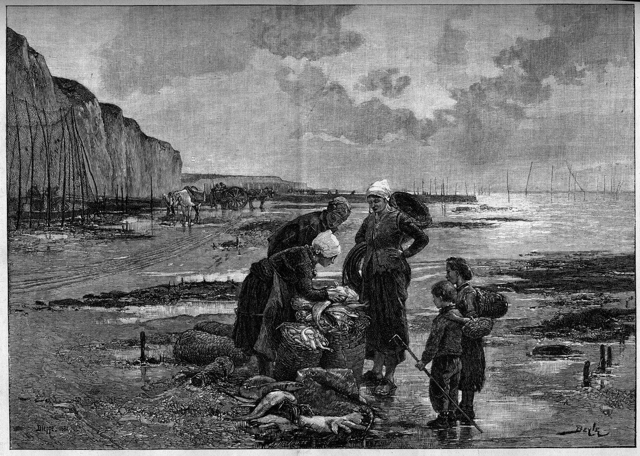 صيد دييب ، ماري منخفض. نقش بعد اللوحة التي رسمها بيير بيل (1838-1902) في "" The Illustrous World "رقم 1327 في 2 سبتمبر بواسطة بيير ماري (بعد) بيل