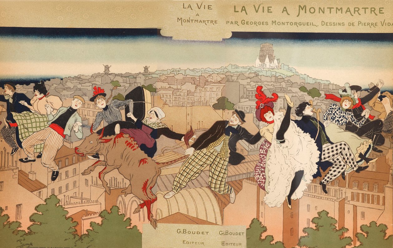الحياة في مونمارتر 1897. بواسطة بيير ماري لويس فيدال