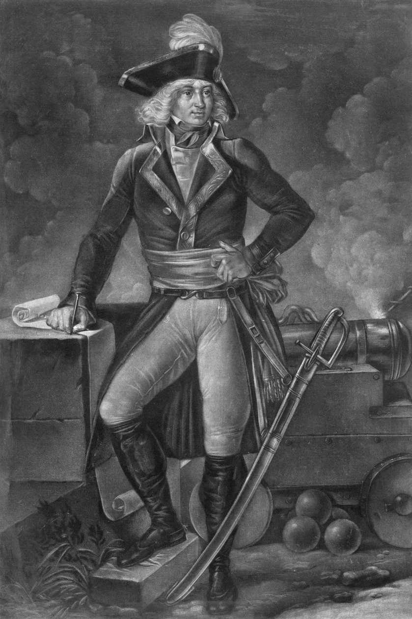 الجنرال تشارلز بيشيغرو (1761-1804) - صورة بالحجم الكامل لتشارلز بيشيجرو (1761-1804) ، القائد العام لجيوش الشمال ، سامبر وميوز ، الراين وموزيل "نقش بيير ميشيل أليكس (1762-1817) بقلم ألكسندر إيفاريست فراغونارد (1780-185 بواسطة بيير ميشيل أليكس