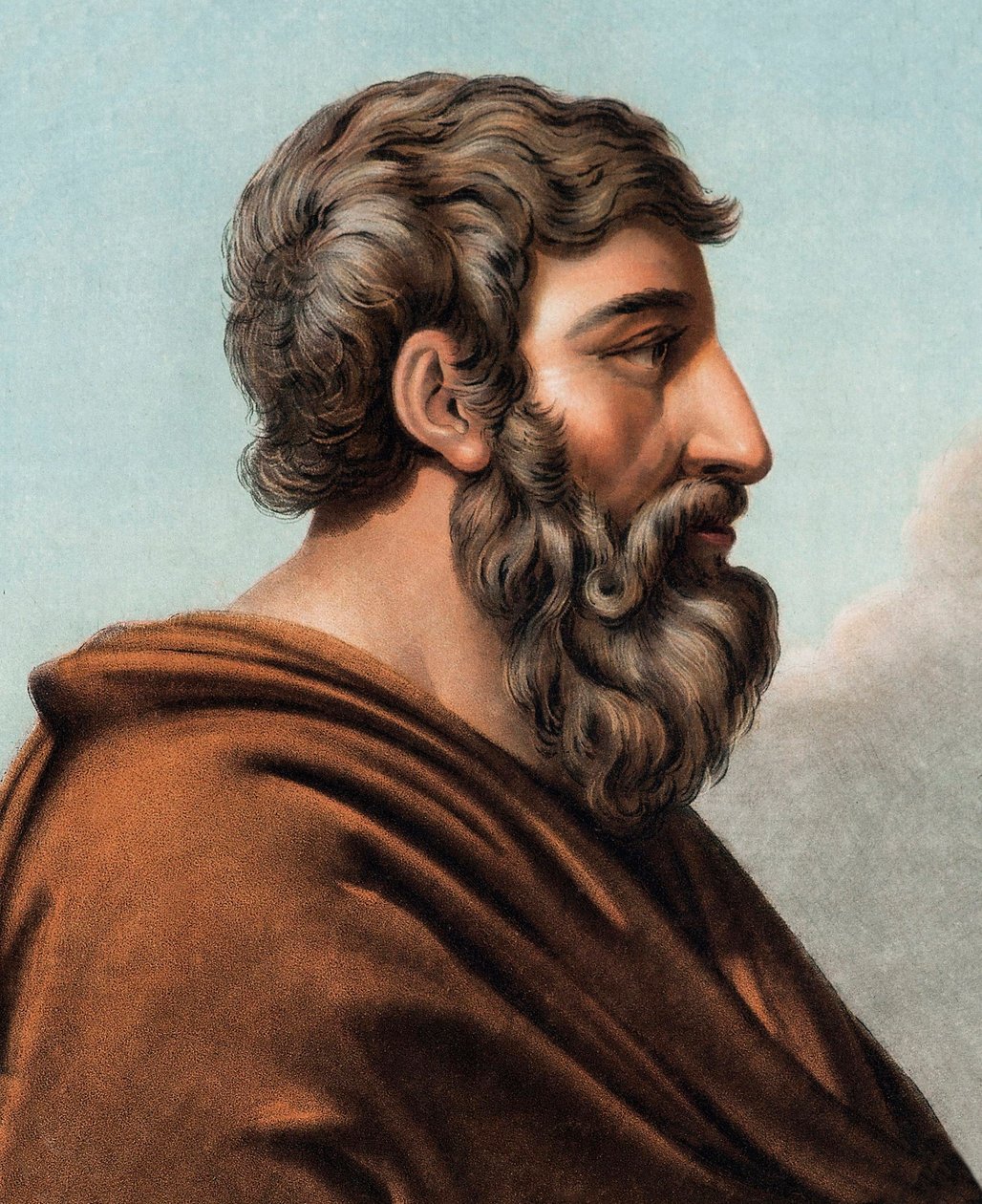 صورة ليكورغي (ليكورغوس) المشرع الأسطوري لسبارتا (القرن التاسع أو الثامن قبل الميلاد). (Lycurgus of Sparta) نقش بيير ميشيل أليكس (1762-1817) بواسطة بيير ميشيل أليكس