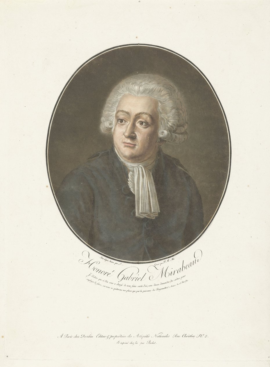صورة لأونوريه غابرييل ميرابو Honoré Gabriel Mirabeau (العنوان على الكائن) مجموعة الرجال العظماء (عنوان المسلسل) بواسطة بيير ميشيل أليكس