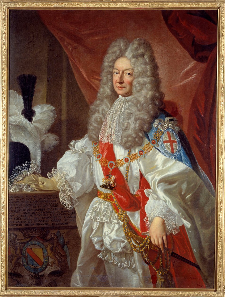 صورة أنتونين نومبار دي كومون ، دوق لوزون (1633-1723) مارشال فرنسا وزوجتها غراند مادموزيل ، دوقة مونبينسييه لوحة لبيير مينيارد (1612-1695) القرن السابع عشر لا روشيل ، متحف الفنون الجميلة - صورة أنطونين بواسطة بيير مينارد