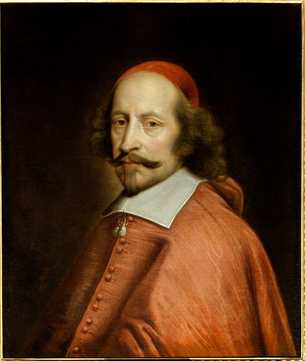 صورة الكاردينال جول مازارين (1602-1661) (جوليو رايموندو مازارينو أو مازارينو) ، لوحة لبيير مينارد (1612-1695) 1661 صن. 0،65x0،55 م شانتيلي ، متحف كوندي - صورة الكاردينال جول مازارين (1602-1661) (جوليو رايموندو مازارينو أو مازار بواسطة بيير مينارد