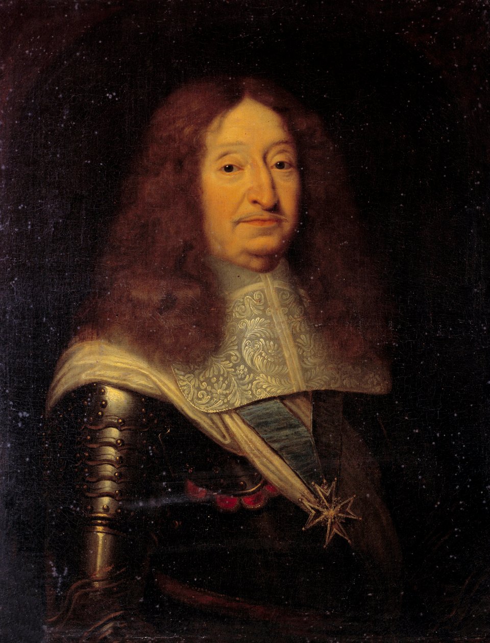 Portrait of Cesar, Duke of Vendome and Beaufort (1594-1665), Superintendent of Navigation Painting by Pierre Mignard (1612-1695) 17th century Sun. 0,81x0,63 m Versailles, msueee du chateau بواسطة بيير مينارد