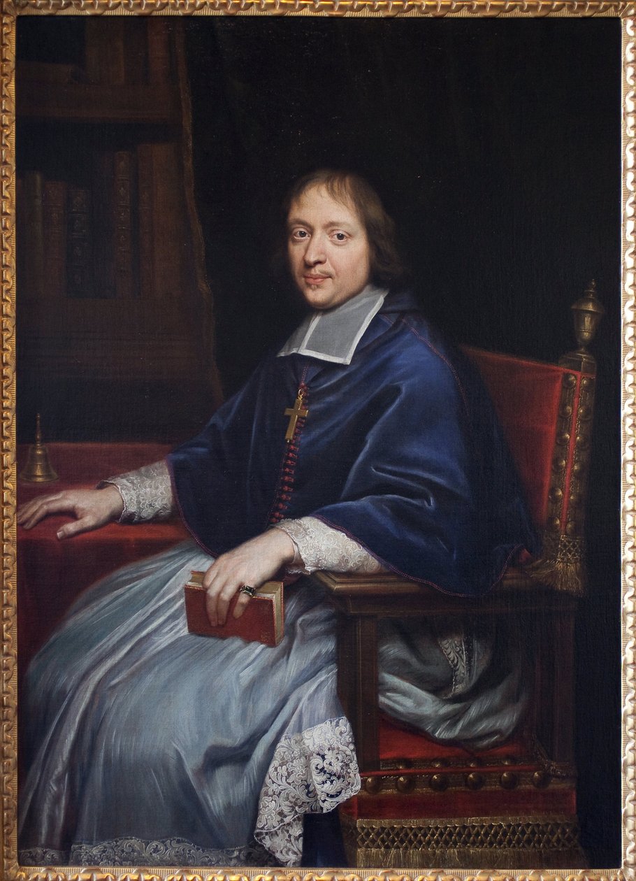 صورة لجاك بينيني (جاك-بينيني) بوسيه (1627-1704) ، خلال تعيينه الأول كواقي ذكري (جيرس) ، في مكتبته. لوحة بيير مينارد (1612-1695) ، زيت على قماش بواسطة بيير مينارد