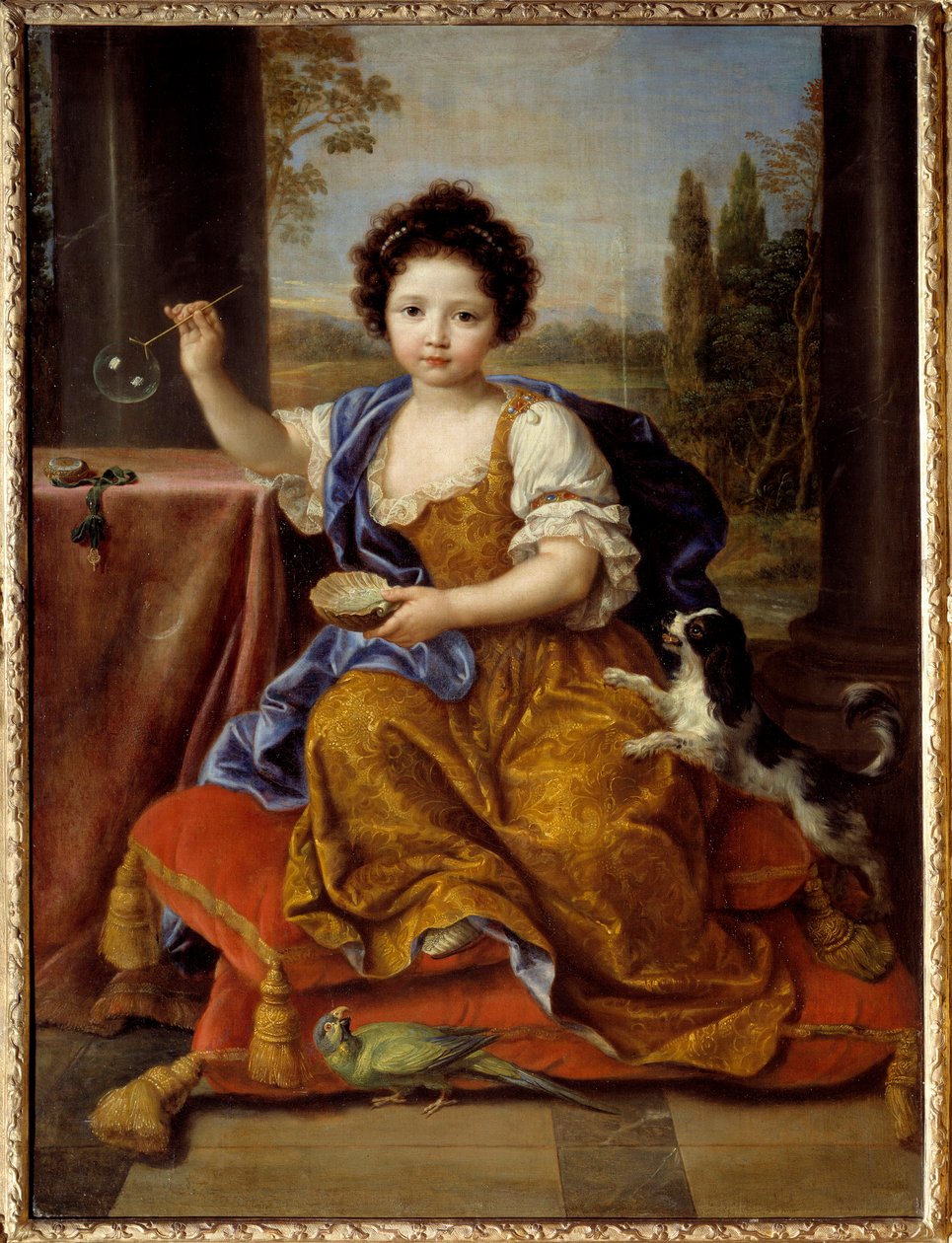 Portrait of Louise Marie de Bourbon, Mademoiselle de Tours Duchess of Orleans (1674-1681) Painting by Pierre Mignard (1612-1695) 1692 Sun. 1,32x0,96 m بواسطة بيير مينارد