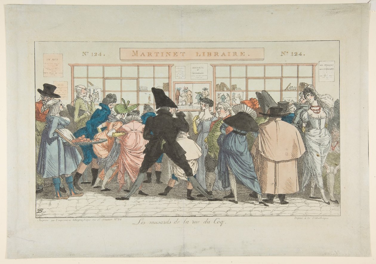 المتسكعون من شارع du Coq Dawdlers من شارع Rue du Coq ، 1805. بواسطة بيير نولاسك برجريت