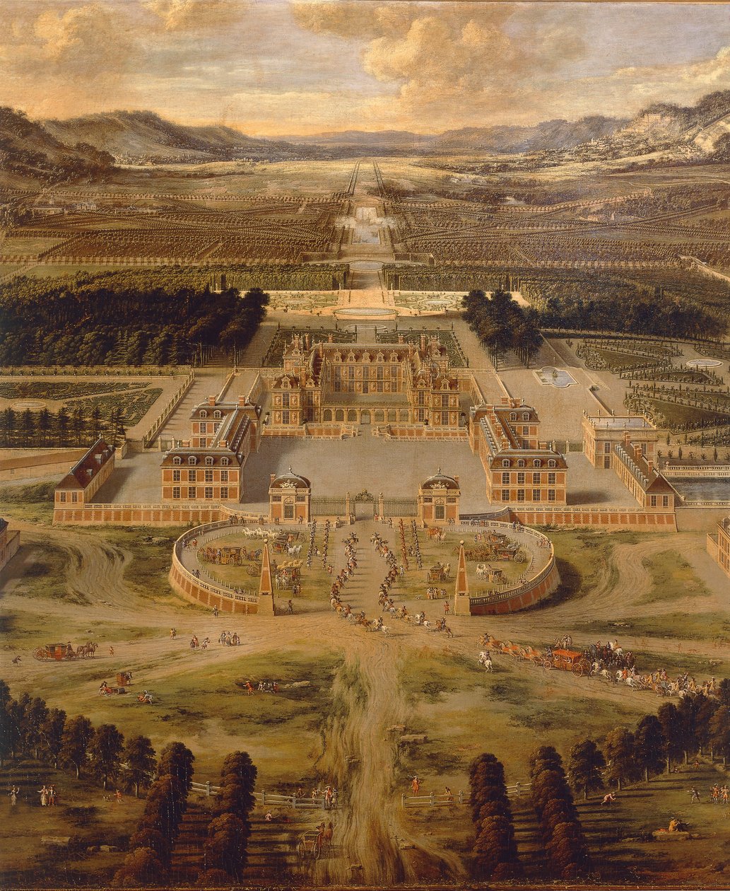 View of Versailles Palace and its gardens by Pierre Patel بواسطة بيير باتيلز