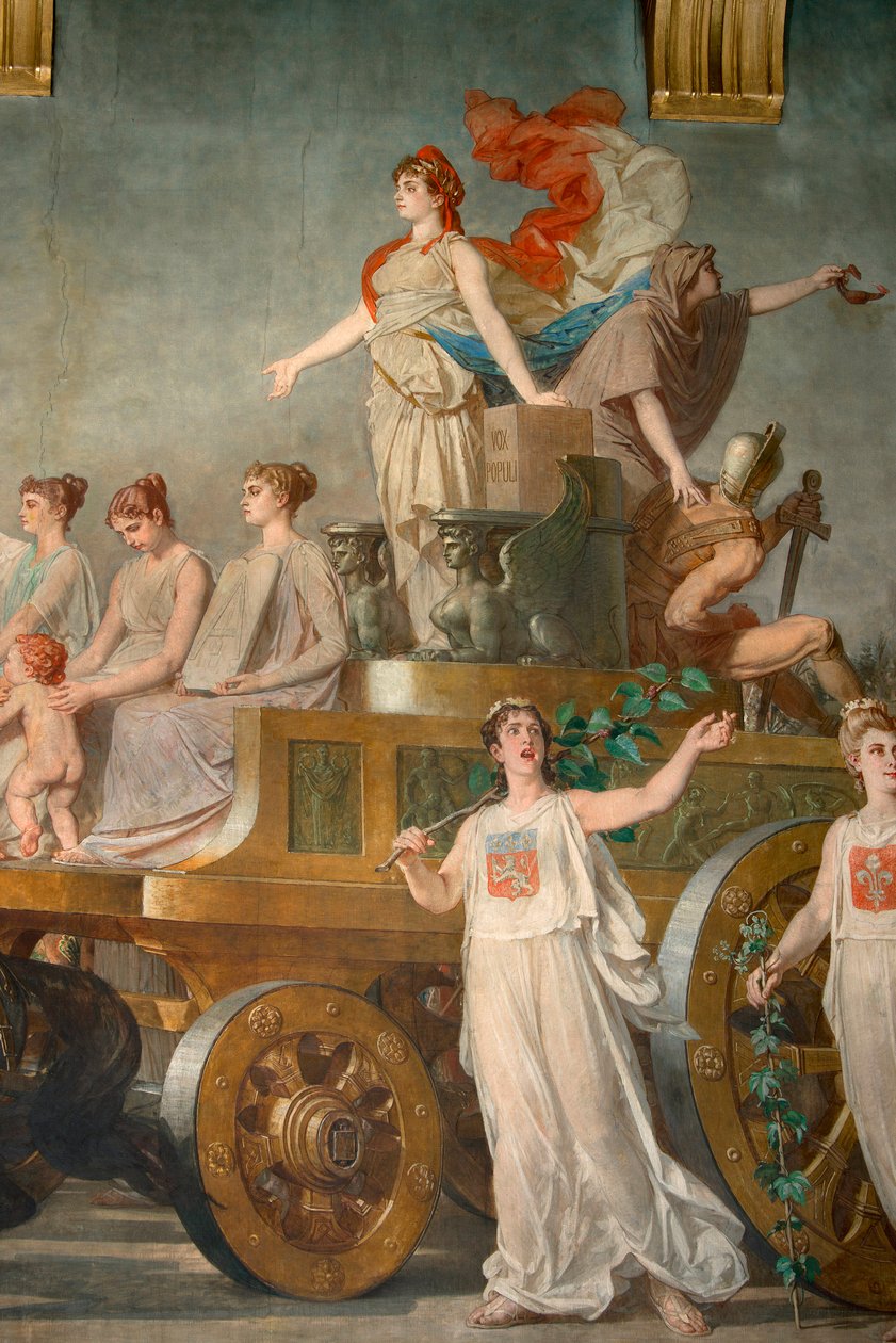 Fresco “” The Triumph of the Republique”” بواسطة بيير بول ليون جلايز