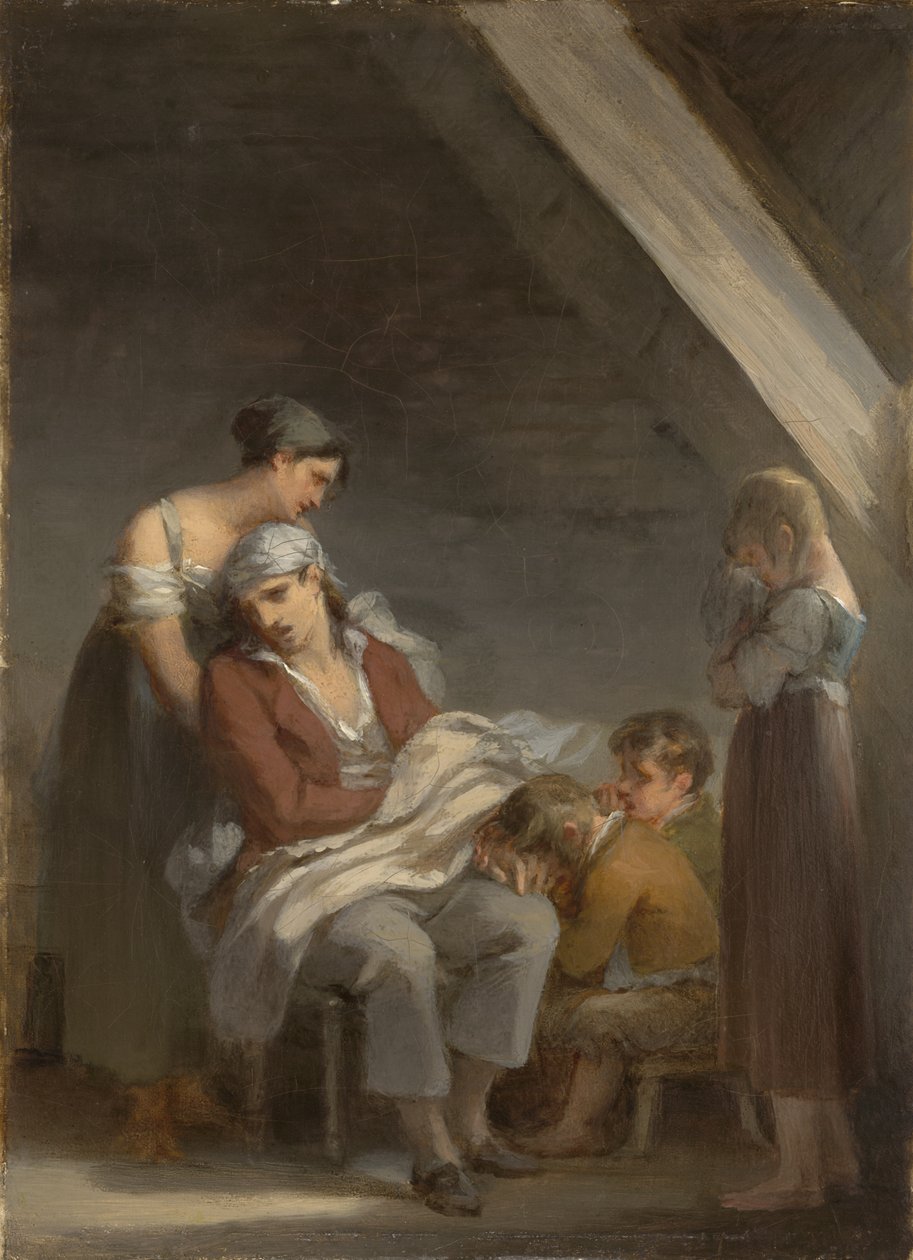 عائلة في الخراب (عائلة حزينة) ، 1821 بواسطة بيير بول برودون