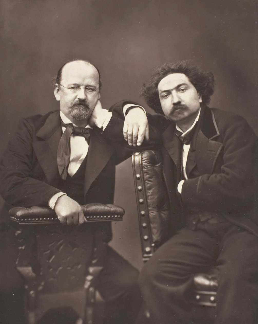 إميل إركمان الكاتب الفرنسي ، 1822-1899 والكاتب الفرنسي الكسندر شاتريان ، 1826-1890 ، ج. 1876 بواسطة بيير بيتيت