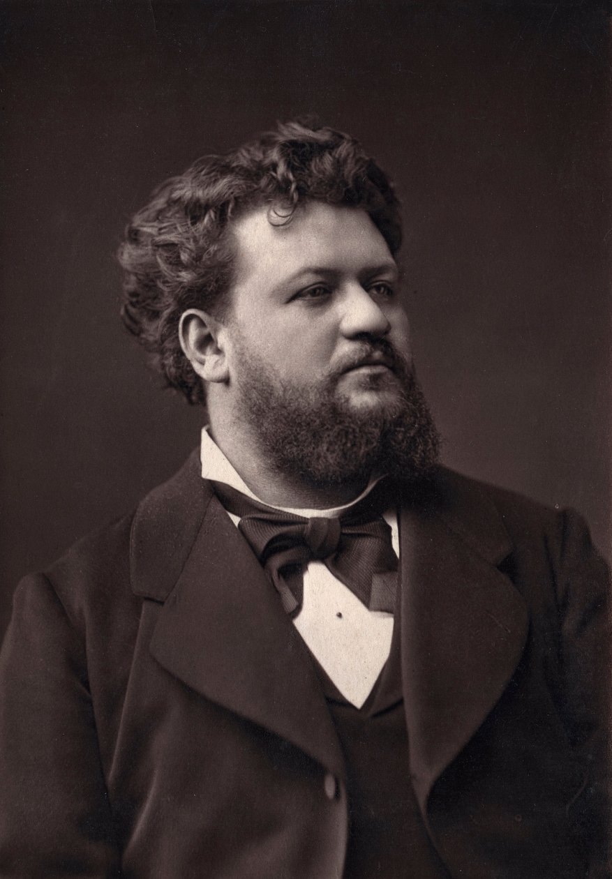 صورة جان لاسال (1847-1909) ، باريتون فرنسي. Photoglyptie Goupil. صورة في نهاية القرن التاسع عشر بواسطة بيير بيتيت. بواسطة بيير بيتيت